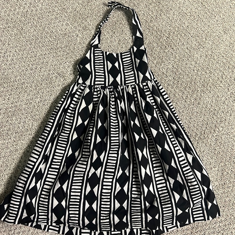 Old Navy Black and White patterned dress Size 18-24 Months